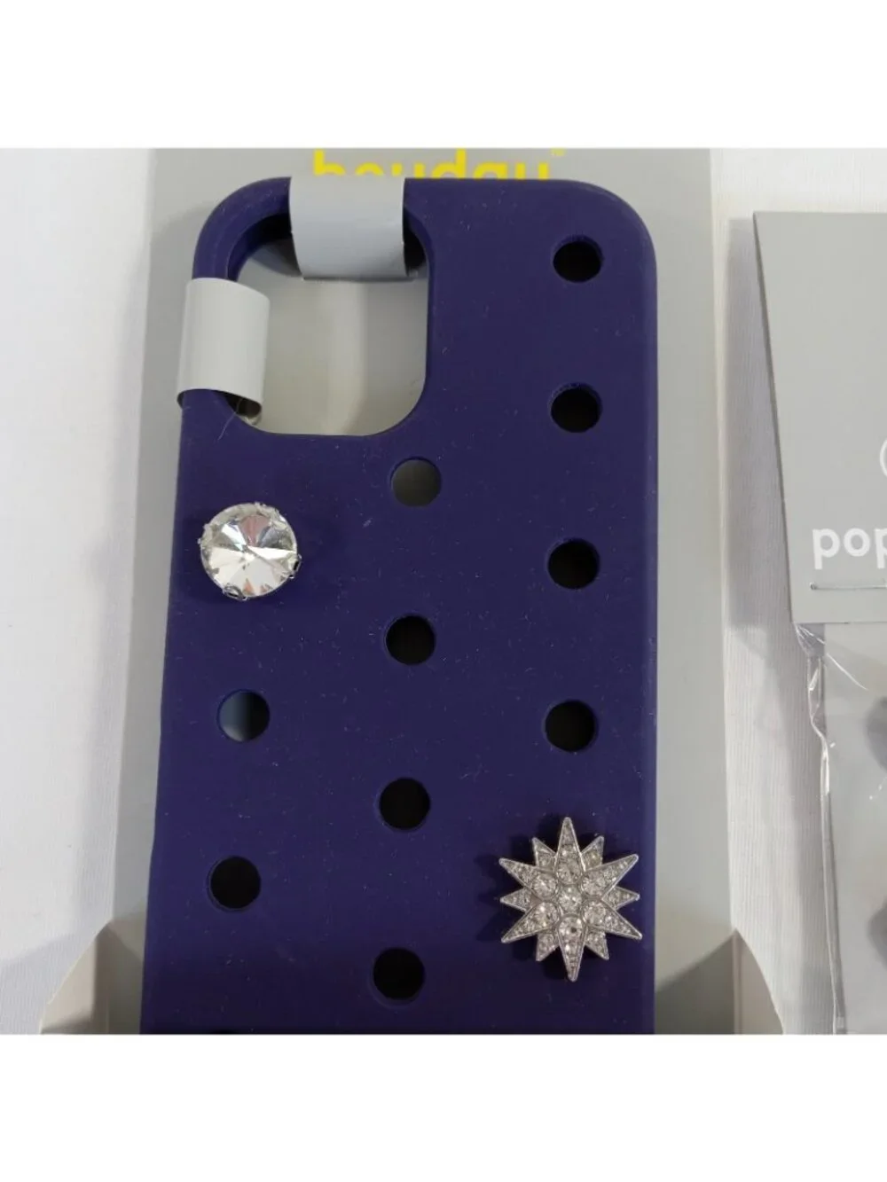 Heyday iPhone 17 Pop-In Phone Case Navy Blue with 5 Pop-In Tech Charms Kit New